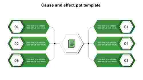 cause and effect ppt template-green